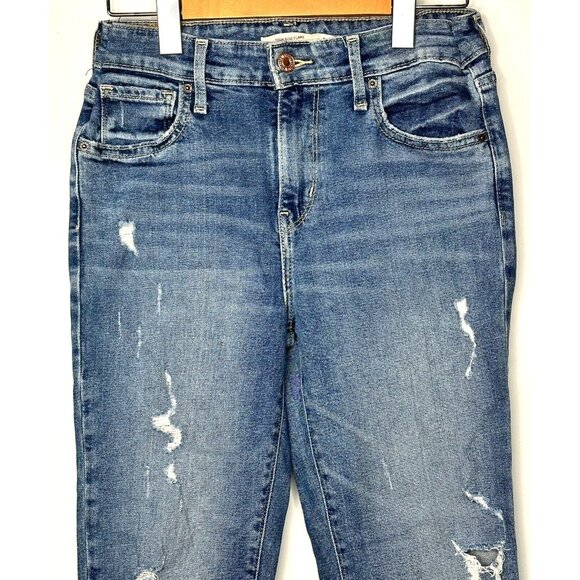 Levi's Womens Jeans 70's High Rise Bell Bottom Flare Distressed Cotton Sz 26x26 - Picture 3 of 16